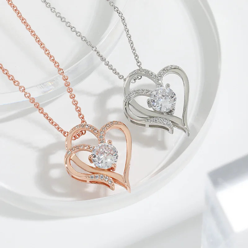 925 Sterling Silver Floral Clavicle Chain Necklace Sparkling Zircon Women's Pendant Necklace Birthday Party Gift Jewelry Gift