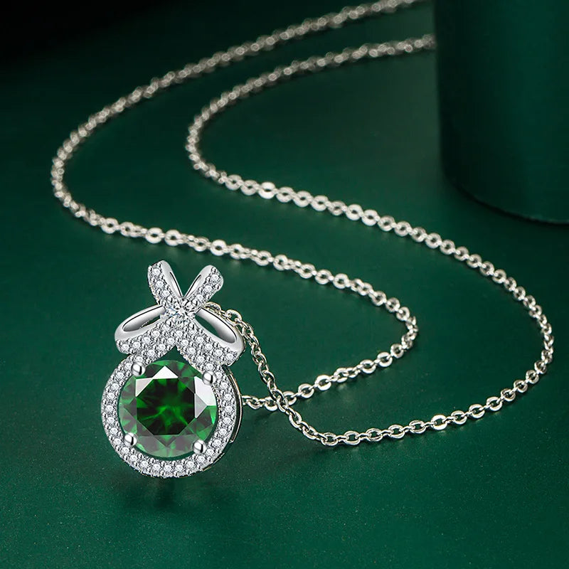 New 925 Sterling Silver Jewelry Elegant Feather Zircon Pendants Necklaces Women Fashion Exquisite Symbol CZ Wild Clavicle Chain