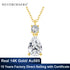 Trendy Lovers' Real 14k Gold Necklace Pear Cut Moissanite Diamond 3 Carat 7*11mm Wedding K gold Jewelery for Women Certified