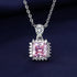 925 Sterling Silver Necklace For Women Round Pendent Sparkling Pave CZ Necklace Fashion Anniversary Birthday Jewelry Gifts