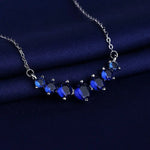 New Fashion 925 Sterling Silver Jewelry Round Zircon Pendants Necklaces Women Fine Semi Rhinestone Circle Clavicle Chain Choker