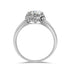 14K White Gold Color Rose Flower Rings Moissanite Diamond Band Ring for Woman Sterling Silver Original Certified Fine Jewelry