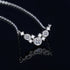 925 Sterling Silver Necklace For Women Round Pendent Sparkling Pave CZ Necklace Fashion Anniversary Birthday Jewelry Gifts