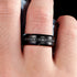 Newshe Black Tungsten Carbide Wedding Rings for Men Half Eternity AAAAA Round Cubic Zircon Charm Jewelry