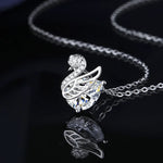 925 Sterling Silver Necklace For Women Round Pendent Sparkling Pave CZ Necklace Fashion Anniversary Birthday Jewelry Gifts