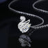925 Sterling Silver Necklace For Women Round Pendent Sparkling Pave CZ Necklace Fashion Anniversary Birthday Jewelry Gifts