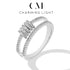CHARMING Customize Full Moissanite Ring Brilliant Lab Diamond 925 Sterling Sliver Gold for Women Plated Wholesale Fine Jewelry