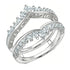 Newshe Luxury Solid 925 Sterling Silver Wedding Engagement Rings for Women High Grade Cubic Zircon Guard Band BR1167
