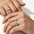 Newshe 925 Sterling Silver Wedding Rings for Men Brilliant Round AAAAA Cubic Zircon Engagement Band Ring Fine Jewelry
