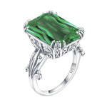 Unique 100% 925 Sterling Silver Aquamarine Ring For Women Vintage Filigree Persian Design Ring Anniversary Fine Jewelry Gifts