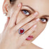 Genuine 925 Sterling Silver 14*18mm Oval Created Ruby Ring For Women Vintage Punk Birthday Stone Wedding Party Fashion Jewellery