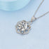 925 Sterling Silver Necklace For Women Round Pendent Sparkling Pave CZ Necklace Fashion Anniversary Birthday Jewelry Gifts N755