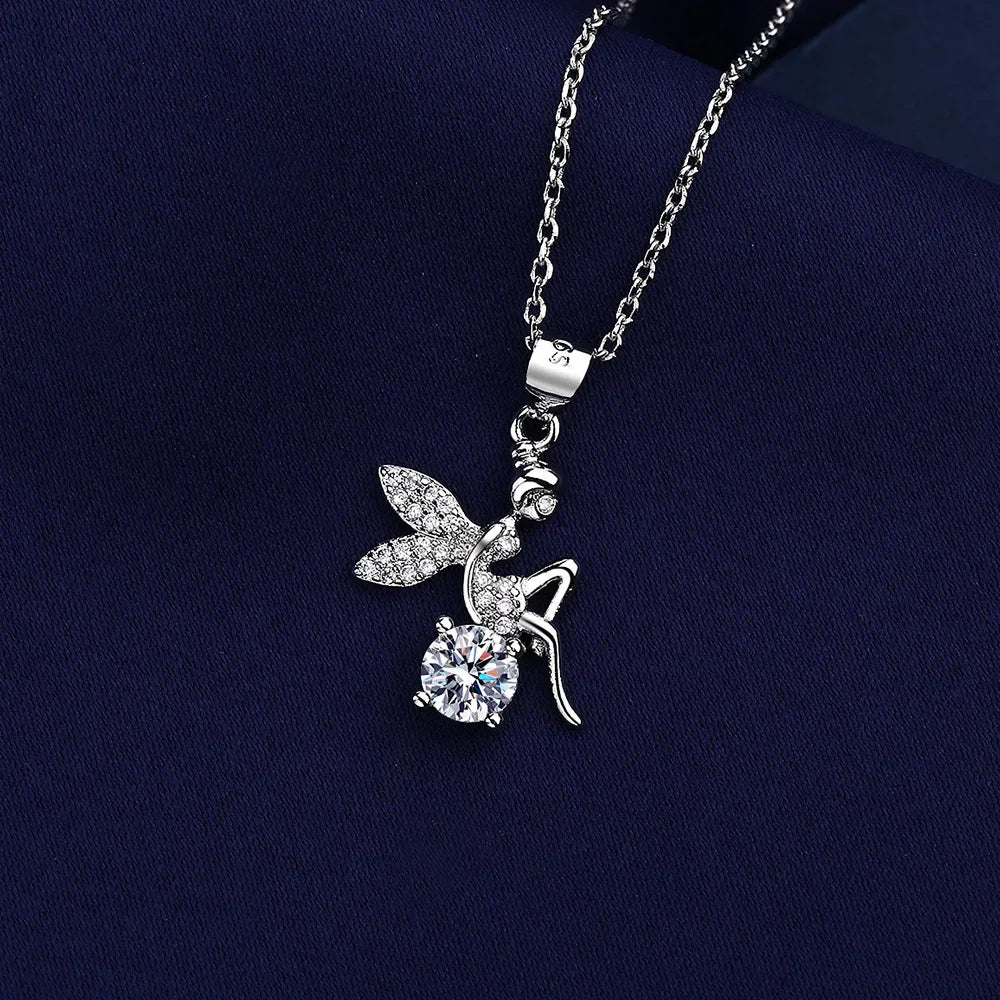 925 Sterling Silver Necklace For Women Round Pendent Sparkling Pave CZ Necklace Fashion Anniversary Birthday Jewelry Gifts N755