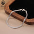 Rinntin 925 Sterling Silver 2.8mm Flat Mesh Chain Bracelets Hight-Quality Bangle Chain Simple Women Men Daily Accessories SB216