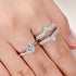 Newshe 925 Silver Bridal Set Original Wedding Rings for Women 1.8Ct Round Cut Zircon Moissanite Engagement Ring Enhancer Band