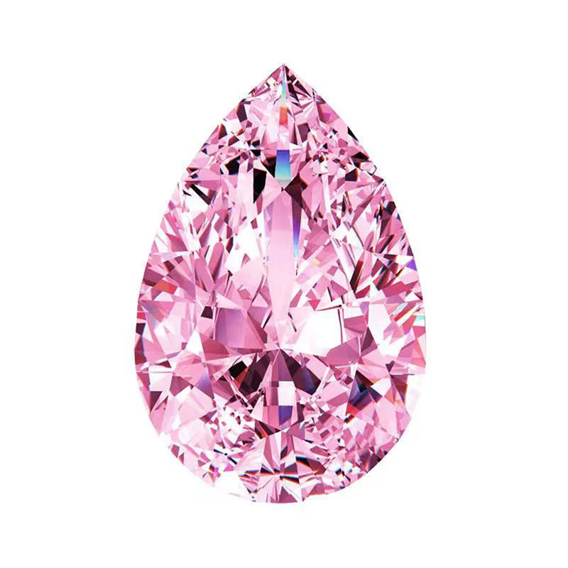 Real Pink VVS1 D Color Moissanite Loose Stones 0.5ct-5ct Gemstone Pass Diamond Tester with GRA Certificate for DIY Fine Jewelry