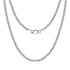 Rinntin 925 Sterling Silver Italian 2.5mm Flat Byzantine Link Chain Necklace for Women Vintage Silver Dainty Jewelry SC79