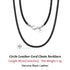 Rinntin Genuine Italian 2mm Brown Leather Cord Chain Necklace for Women Men with 925 Sterling Silver Clasp Trendy Jewelry SC62
