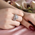 Newshe Vintage 4 Carats Oval Cut 5A Cubic Zircon Wedding Engagement Rings Set for Women Solid 925 Sterling Silver Bridal Jewelry