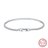 Rinntin Luxury Real 925 Sterling Silver Tennis Bracelet Women with AAAA Zircon Female Bangle Party Wedding Jewelry Gifts SB91