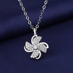 925 Sterling Silver Necklace For Women Round Pendent Sparkling Pave CZ Necklace Fashion Anniversary Birthday Jewelry Gifts N755