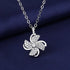 925 Sterling Silver Necklace For Women Round Pendent Sparkling Pave CZ Necklace Fashion Anniversary Birthday Jewelry Gifts N755
