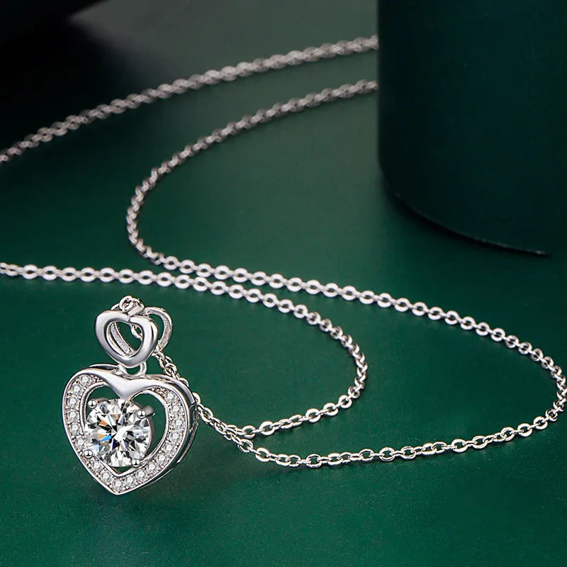 New 925 Sterling Silver Jewelry Elegant Feather Zircon Pendants Necklaces Women Fashion Exquisite Symbol CZ Wild Clavicle Chain