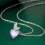 New 925 Sterling Silver Jewelry Elegant Feather Zircon Pendants Necklaces Women Fashion Exquisite Symbol CZ Wild Clavicle Chain