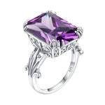 Unique 100% 925 Sterling Silver Aquamarine Ring For Women Vintage Filigree Persian Design Ring Anniversary Fine Jewelry Gifts