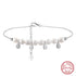 Rinntin Genuine 925 Sterling Silver Natural Pearls Chain Anklets for Women Vintage Foot Bracelet Ankle Straps Jewelry SA65