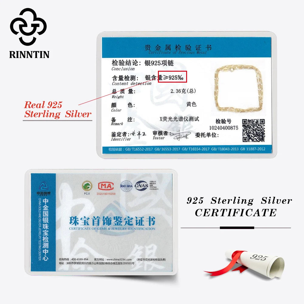 Rinntin Genuine Diamond-Cut 1.7mm Figaro Link Chain Necklace 925 Sterling Silver Simple Dainty Neck Chain Jewelry SC27