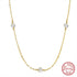VIXONNA 925 Sterling Silver Freshwater Pearl Necklace - Minimalist Elegant Chain