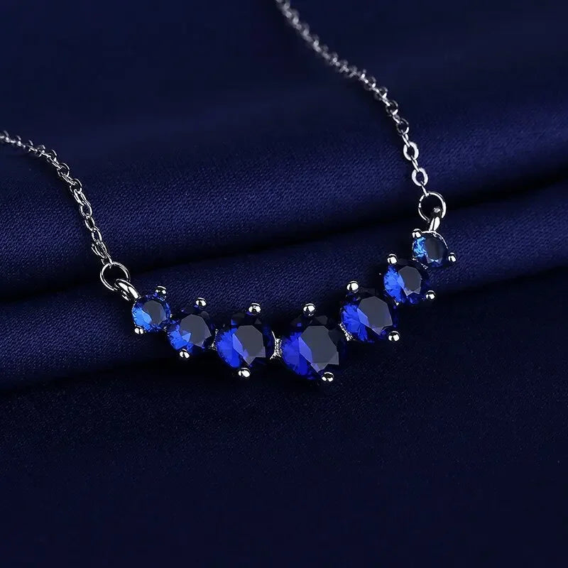 925 Sterling Silver Necklace For Women Round Pendent Sparkling Pave CZ Necklace Fashion Anniversary Birthday Jewelry Gifts N755