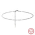 Rinntin 925 Sterling Silver Fish Lips Chain Anklet for Women Fashion Foot Bracelet Summer Sexy Silver Ankle Straps Jewelry SA33
