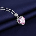 925 Sterling Silver Necklace For Women Round Pendent Sparkling Pave CZ Necklace Fashion Anniversary Birthday Jewelry Gifts N755