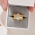 Newshe Yellow Rose Gold 925 Sterling Silver Solitaire Engagement Ring for Women Enhancer Wedding Band Set AAAAA Zircon Jewelry