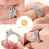 Newshe 925 Sterling Silver Vintage Emerald Cut AAAAA Cubic Zircon Wedding Engagement Rings for Women Bridal Set Fine Jewelry