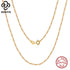 Rinntin High Quality 40- 60cm Women Men Figaro Necklace 925 Silver Figaro Link Chain Necklaces Choker Jewelry Party Gift SC27