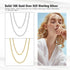 Rinntin 18K Gold Over 925 Sterling Silver 3mm/5mm Italian Diamond Cut Cuban Link Curb Chain Necklace for Women Men Jewelry SC60