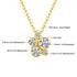 Real Gold 14k Pendants Original Jewelry 5pcs 2.8ct Round Moissanite Diamond Necklace For Women Casual Party Fine Jewelry