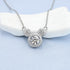 925 Sterling Silver Necklace For Women Round Pendent Sparkling Pave CZ Necklace Fashion Anniversary Birthday Jewelry Gifts N755