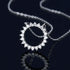 925 Sterling Silver Necklace For Women Round Pendent Sparkling Pave CZ Necklace Fashion Anniversary Birthday Jewelry Gifts