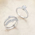 Newshe 925 Silver Bridal Set Original Wedding Rings for Women 1.8Ct Round Cut Zircon Moissanite Engagement Ring Enhancer Band