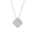 Rinntin Moissanite Diamond Clover Pendant Shiny 925 Sterling Silver Chain Necklace Party Choker Fine Jewelry Accessories MON17