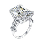 Unique 100% 925 Sterling Silver Aquamarine Ring For Women Vintage Filigree Persian Design Ring Anniversary Fine Jewelry Gifts
