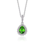 925 Sterling Silver Necklace For Women Round Pendent Sparkling Pave CZ Necklace Fashion Anniversary Birthday Jewelry Gifts