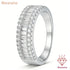 Newshe Moissanite Rings for Women GRA Certified Promise Wedding Engagement Exquisite Designed Ring White Gold Plated Band