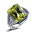 100% 925 Sterling Silver Garnet Mens Rings With Stone 12*16mm Rectangle Big Vintage Byzantine Jewelry Gifts For Men