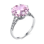 Dark Red Garnet Ring for Women's Silver Rings 925 Genuine Flower Charms Brand Wedding Engagement Jewelry Anniversary Gift