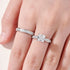 Newshe Certified Moissanite Rings Set for Women 7*7mm Princess Cut 925 Sterling Silver Quality Wedding Jewelry